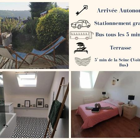 Апартаменты Le Nid Normand Avec Terrasse - Stationnement Facile Et Gratuit - 5 Min Seine Deville-les-Rouen Экстерьер фото